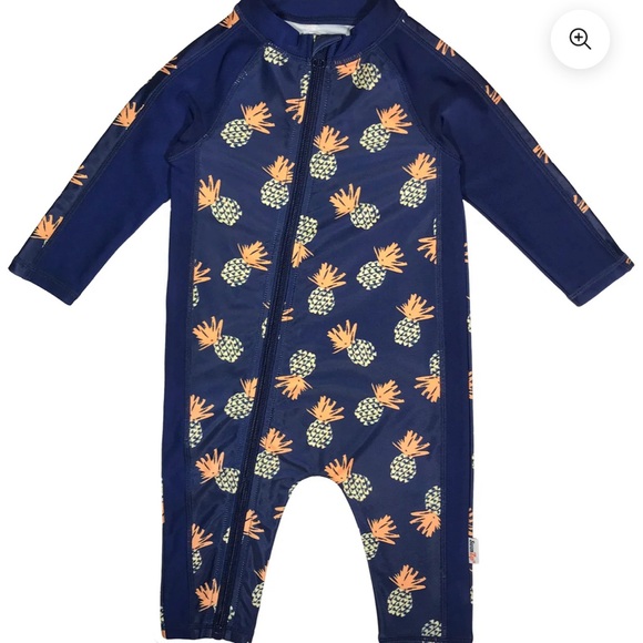 Sunsuit - Long Sleeve Romper Swimsuit | "Pineapple Dreams” - Picture 3 of 3